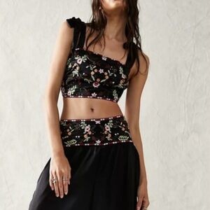 Free People Petra Silk Pant Set